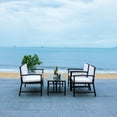 thumbnail image 5 of SAFAVIEH Krissy Outdoor Patio 4 Piece Conversation Set, Black/White, 5 of 7