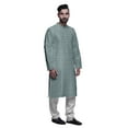 thumbnail image 2 of Atasi Party Wear Kurta Pajama For Men Mandarin Collar Ethnic Printed Kurta Set, 2 of 5