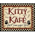 thumbnail image 2 of Stimson, Diane 31x26 Gold Ornate Wood Framed with Double Matting Museum Art Print Titled - Kitty Kafe, 2 of 4