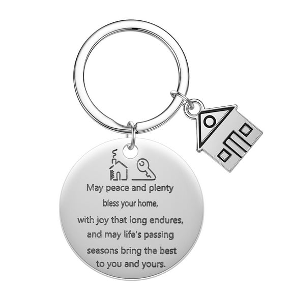 Stainless Steel Home Keychain Personalized Keyring Engraved Initials Couple Loves Anniversary Gifts Jewelry Key Chains