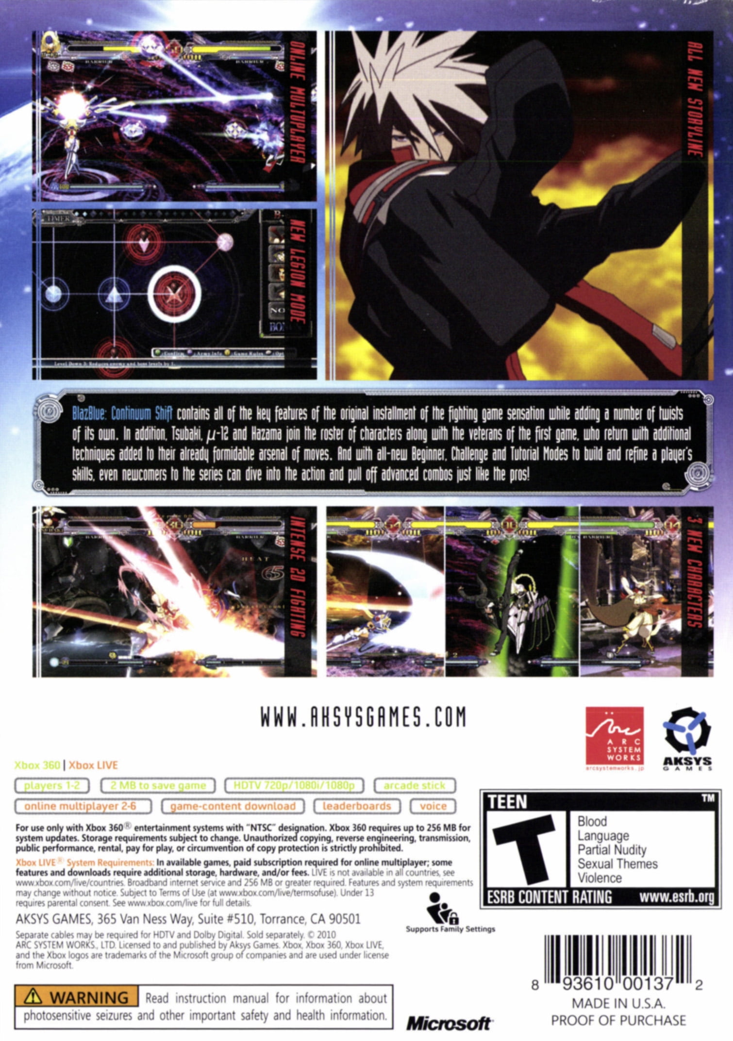 BLAZBLUE CONTINUUM SHIFT Extend Edition Limitée XBOX 360