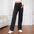 thumbnail image 4 of Girl's Cute Baggy Wide Leg Jeans Elastic High Waisted Denim Pants Bottoms With Pockets, 4 of 8