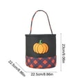 thumbnail image 3 of Vrorvz Halloween Embroidered Pumpkin Ghost Storage Basket Portable with Halloween Theme Suit for Decoration and Festive Candy Toy Storage 9.1x8.9x8.9in Black, 3 of 6