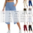 thumbnail image 3 of Kvture Capri Yoga Pants for Women Summer Split Side Sweatpants Stretch Lounge Lightweight Workout Joggers with Pockets Army Green Pant XL, 3 of 9