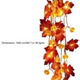 thumbnail image 3 of 80-LED Pumpkin Maple Leaf Garland Lights - 33ft Fall Decor Battery String Lights for Indoor Outdoor Halloween Thanksgiving - USB Powered(Orange,C), 3 of 7