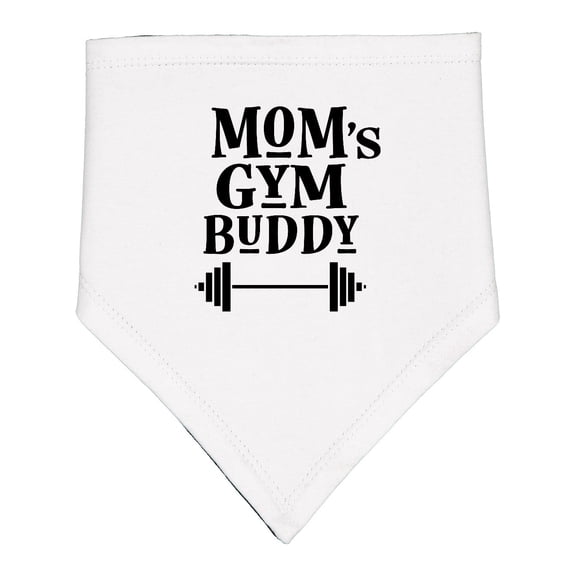 Inktastic Mom's Gym Buddy Fitness Workout Baby Bandana Bib