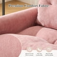 thumbnail image 4 of 360°Swivel Accent Chair, Chenille Upholstered Armchair, Paproos Barrel Chair Reading Armchair with Side Pockets & Cushion, Modern Accent Chair with Metal Base for Living Room Bedroom, Pink, 4 of 8