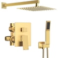 thumbnail image 4 of Matte Shower System Shower Trim Kit Rainfall Shower Head with Handheld Spray Wall Mounted Matte Finish GPM Flow Rate, 4 of 4