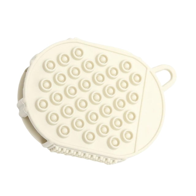 Depurador de cuerpo de silicona de doble cara antideslizante manga de Blanco Jinwen Cepillo para fregar el cuerpo