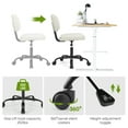 thumbnail image 3 of CONCETTA Indoor Small Desk Chair Low Back Height Adjustment Vanity Office Chair, White, 3 of 5