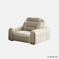 thumbnail image 1 of Premium Italian Genuine Leather Sectional Sofa Sets Couch Sofas with USB and Bluetooth Speaker - MINGDIBAO Living Room Furniture My Lux Decor Round, 1 of 12