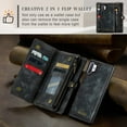 thumbnail image 5 of For Samsung Galaxy Note 10 Plus Wallet Case,Multi-Functional Retro Leather Purse Flip Cover Zipper Wallet Case with Removable Card Slots Pocket & Detachable Wrist Strap Magnetic Phone Case, Black, 5 of 9