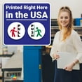 thumbnail image 3 of Ellopi 5" Round 'Push' and 'Pull' Colorful Graphic Sticker, 2 Pack, 3 of 6