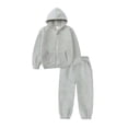 thumbnail image 3 of TJAZFJPA White Hoodie Kids Clothes Sets Children's Sports Suit Boys and Girls Hoodie Set Plus Warm Long Sleeve Two Piece Clothes Custom Hoodies Hoodies for Teen Girls 4-5 Years, 3 of 9