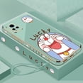thumbnail image 4 of infinix NOTE 12 VIP 12 G96 12 G88 12 Pro 5G 4G 11 11s 10 8 8i Lucky Doraemon Smooth plating square edge shell Exquisita Cubierta De Concha Blanda, 4 of 4