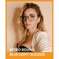 thumbnail image 6 of Cyxus Blue Light Glasses For Women Light Blue Light Blocking Eyeglasses Round Cat Eyes Computer Eyewear Anti Eye Strain Glasses （Leopard）, 6 of 11