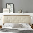 thumbnail image 2 of Modway Collins Tufted King Fabric and Wood Headboard in Walnut/Beige, 2 of 9