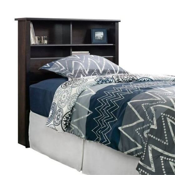 Pemberly Row Twin Bookcase Headboard In Estate Black Com