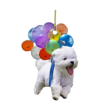 

Dog Pendant Bostons Terriers Dog Fly With Bubbles Car Hanging Ornament Home Decor Pendant TANGNADE