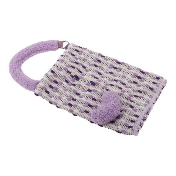 Soporte de Pañuelos para Automóvil Unique Bargains Organizador de Caja de Pañuelos Jacquard Tejido Corazón de Amor Felpa 15.35"x6.69"x1.57" Morado 1 Pc