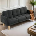thumbnail image 4 of Aiho 67" Long Modern Loveseat Sofa with 3 Pillows for Apartments and Bedrooms - Dark Gray, 4 of 8