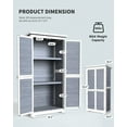 thumbnail image 4 of Lofka Wood Garden Shed, Outdoor Storage Cabinet with Ventilate Shutter and Asphalt Roof, Grey, 4 of 9
