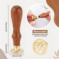thumbnail image 6 of 1Set Brass Sealing Wax Seal Stamp Wood Handle Letter W 25x14mm for Envelopes Invitations, 6 of 9