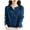 Blue, variant on Osmanthus Needle Knitted Cardigan For Women Autumn Winter Korean Round Knit Sweater Outerwear Base Loose Jacket Blue,XXL