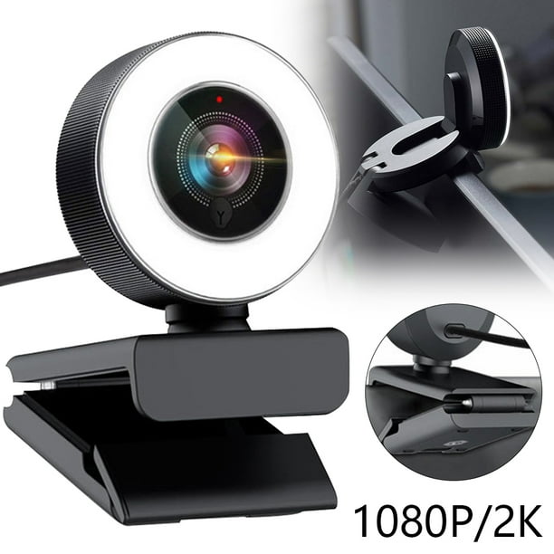 Odomy Streaming 1080p Or 4k Hd Webcam Built In Adjustable Ring Light And Mic Advanced Autofocus Af Web Camera For Google Meet Xbox Gamer Facebook Youtube Streamer Walmart Com Walmart Com