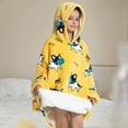 thumbnail image 2 of NIEWTR Hooded Plush Robe for Boys Girls Flannel Fluffy Winter PJ Robe With Pockets Soft Long Sleeve Plush Bathrobe(7-16 Years), 2 of 5