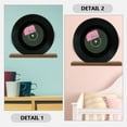 thumbnail image 3 of UPOUART 3Pcs Vinyl Record Display Rack 31.75X4.45X1.80CM Light Brown Wood for Office, 3 of 8