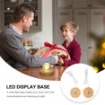 thumbnail image 2 of GOOHOCHY 2Pcs Wood Display Base Khaki Lighting for Crystal Glass Balls, 2 of 8