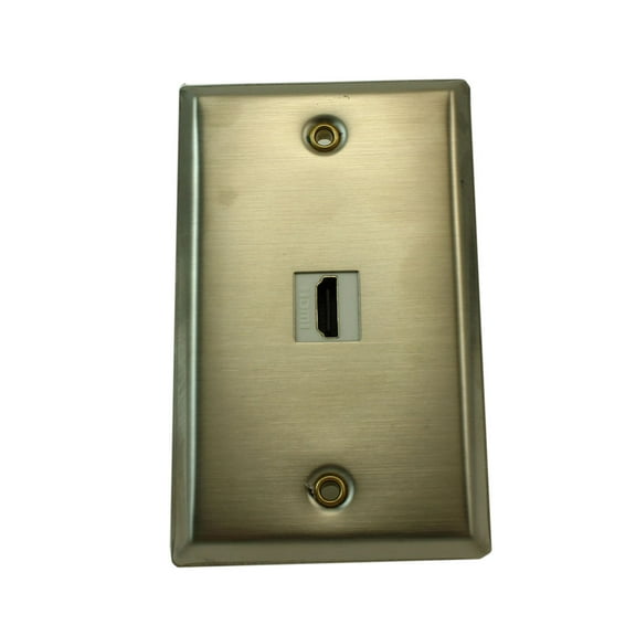 Wall plate: HDMI (Single Port) Stainless Steel