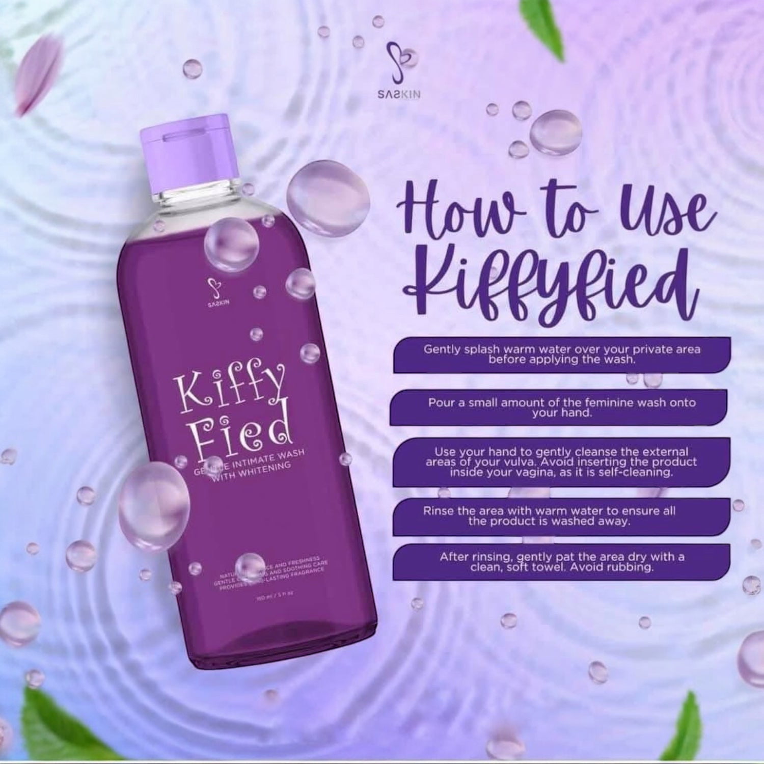 Saskin KIFFYFIED Gentle Intimate Wash with Cooling Effect
