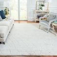 thumbnail image 2 of SAFAVIEH Martha Stewart Lucia Rihanna Diamond Shag Area Rug, Light Grey/White, 8' x 10', 2 of 13