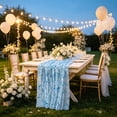 thumbnail image 5 of Feledorashia Mesh Table Runner, Gold Foil Tablecloth, Sheer Dining Table Decor for Weddings Parties Events, Flexible Polyester Fabric, 70x200cm European Style Banquet Table Cover, 5 of 7