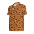 thumbnail image 2 of Vsdgher Dachshund And Ball Print Men's Short Sleeve Stretch Polo Shirt, Moisture-Wicking Performance Polo Shirt, 2 of 8