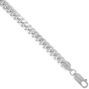 TRUST JEWELRY Solid 925 Sterling Silver 6.3 mm Miami Cuban Link Chain Necklace Domed Nickel Free Italy Size 18 inch