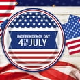 thumbnail image 4 of 16-Pack Independence Day Themed Paper Plates, Patriotic Disposable Party Dinnerware, Snack Dessert Tableware, Festival Celebration Supplies, Red White Blue Decor for Appetizers and Treats, 4 of 6
