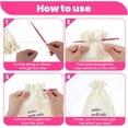 thumbnail image 5 of Ymapinc 2Pcs Thing Sewing Stiletto Tool - Quilting Tools and Point Turner Sewing Tool Accessories Sew on Craft Projects (2 Plastic Threaders with Wool Felt Bag), 5 of 5