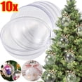 thumbnail image 2 of Bolas de adornos navideños rellenables de bricolaje, bolas huecas transparentes de plástico para bodas, fiestas, adornos colgantes para árbol de Navidad, 2 of 5
