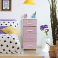 thumbnail image 3 of Sorbus 4 Drawer Bedside Nightstand Chest Tower Bedroom Dresser, Pastel Colors Pink, 3 of 5