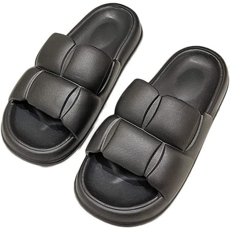 

DanceeMangoo Pillow Slippers Cloud Slides Unsex Non-Slip Indoor Outdoor Open Toe Bathroom Shower Slippers Soft Comfortable House Slippers