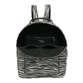 thumbnail image 3 of Daisy Rose Backpack Bag - Luxury PU Vegan Leather - Grey Zebra, 3 of 6