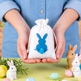thumbnail image 4 of DefiDgd Easter Linen Bunny Goodie Bags with Drawstring,Reusable Easter Party Favors Bags for Candy Gift Treat Storage Holiday Celebrations(Blue), 4 of 6