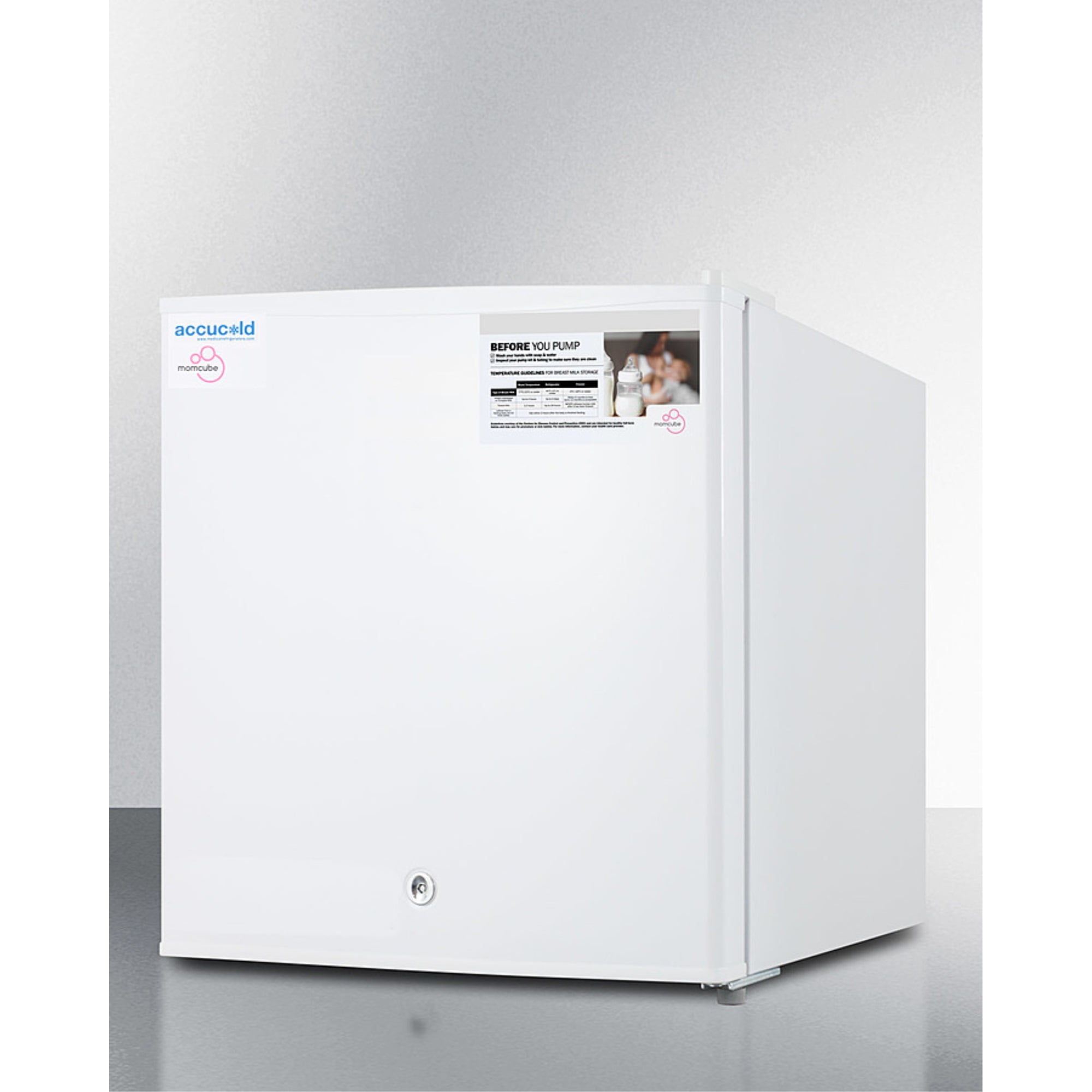 Compact MOMCUBE all-freezer for breast milk storage