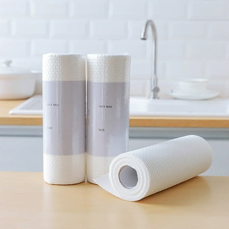 

GZJCKJY Wipes [Disposable Lazy Rag] Thickened Dry And Wet Dual Use Non Stick Oil Absorbent Dish Towel Kitchen Household Non Woven Fabric