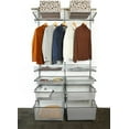thumbnail image 1 of Reach-In Closet System Organizer, 48"W x 78"H x 16"D, Hanging Rod, Shelves and Gliding Baskets, Chrome RS1051, 1 of 11