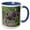 Blue/White, variant on 3drose, a Photo of a Zebra and Its Foal Animal Family, 11oz Mug