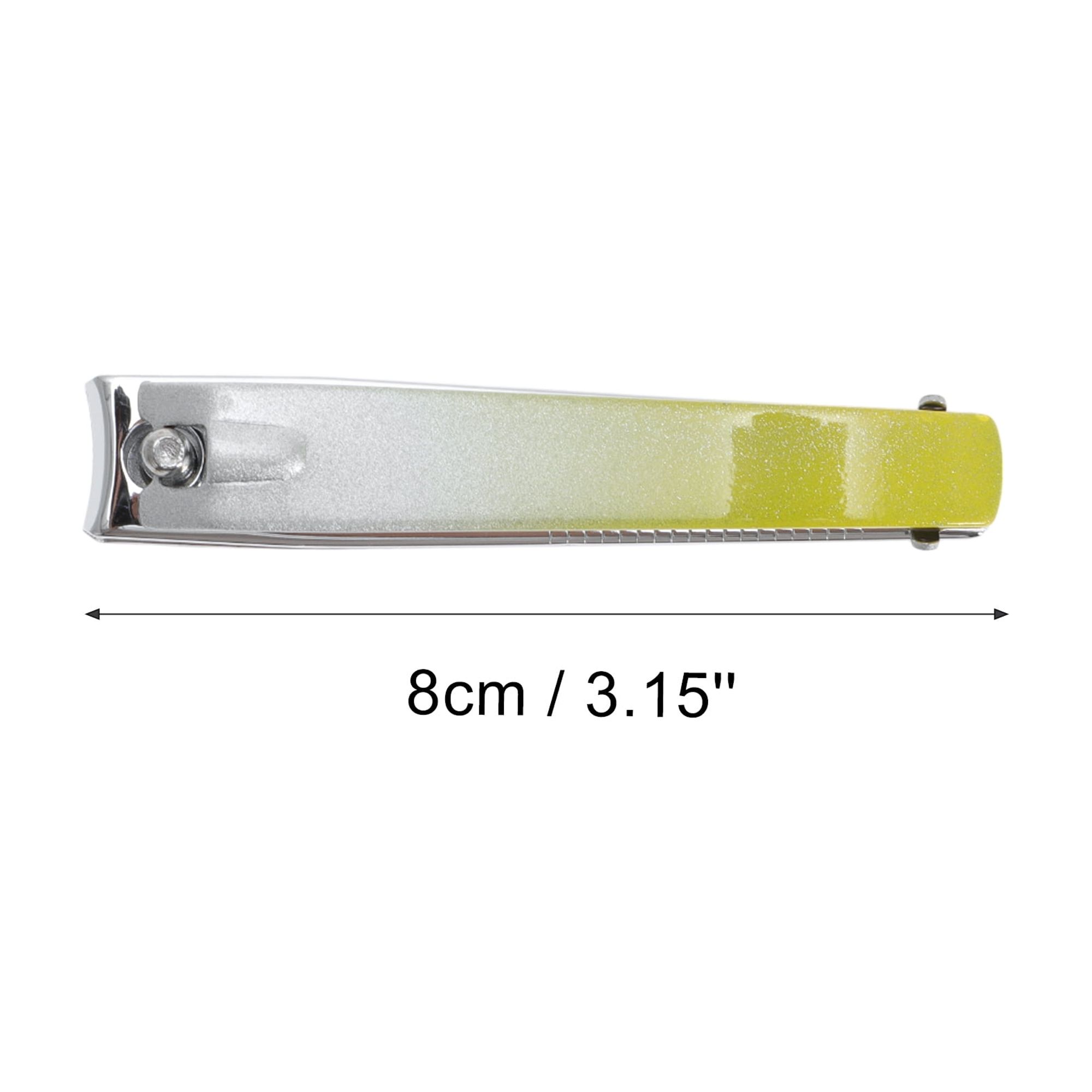 Unique Bargains 1pc Gradient Carbon Steel Nail Clippers 3.15" Length Yellow
